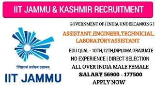 iit jammu recruitment 2021|lab assistant job vacancy 2021|latest job notification 2021|