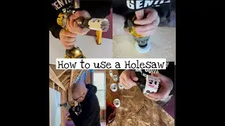 How to Drill a hole in wood (use a hole saw)