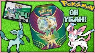 Pokemon Leafeon Gx evolution celebration tin opening! amazing tin with all white code cards Crazy!