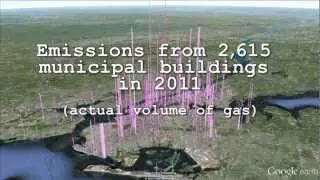 City-wide Building Emissions in 3D (short version)