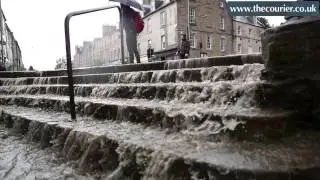 Heavy rain in Perth causes flash flooding in Bridgend