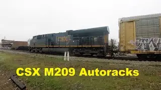 CSX M209 - Autoracks - 3361 and DPU 3321