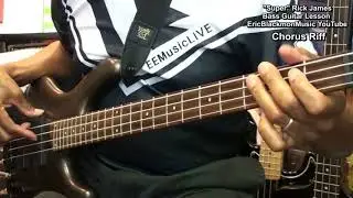 How To Play SUPER FREAK Rick James On Bass Guitar @EricBlackmonGuitar