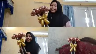 tutorial membuat buket balon bunga