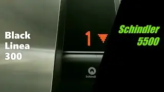 (One year on YouTube)Schindler 5500 MRL Traction Elev. at Rajićeva shopping center, Belgrade, Serbia
