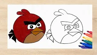 How to Draw Angry Birds Red &ndash; Easy Cartoon Drawing Tutorial for Kids!