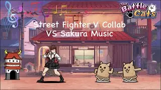 Battle Cats Music: Street Fighter V Sakura Theme! New Challenger VS Sakura!