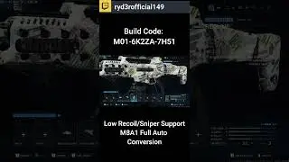 Low Recoil & Sniper Support M8A1 Full Auto Conversion #shorts