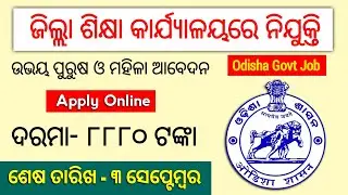 Odisha Education Office Recruitment | Jr Clerk Recruitment | Odisha govt job 2021 | Odisha Job 2021