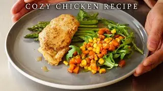 Easy One-Pan Chicken & Veggies with White Wine Miso Sauce