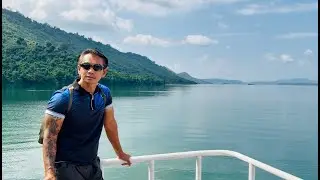 Boat ride and Have Lunch in Nam Ngum Reservoir , Lao  ជិះទូក ញ៉ាំបាយនៅ Nam Ngum Reservoir, Lao P.1