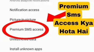 Premium Sms Access Kya Hota Hai