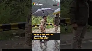 Heavy rain shuts roads as Beas River rises in Kullu | #shorts