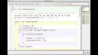 Finding Largest Element in an Array