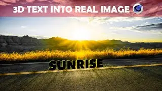 How to add 3D text in a real image || Cinema 4D Tutorial  || 3d text with lightening tutorial| cd4