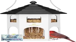 Kingsyard Metal Bird Feeder for Outdoor Hanging Wild Bird Feeders with Circular Review