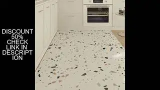 Kitchen Carpet Non-slip Waterproof Leather Floor Mat Imitation Marble Texture Color Large Size Rug P