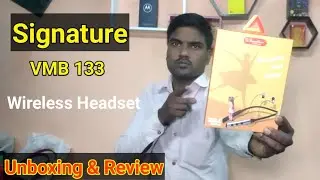 #Unboxing and Review #Signature vmb 133, #Wireless_headset, magnetic earbuds, 72 hour battery backup