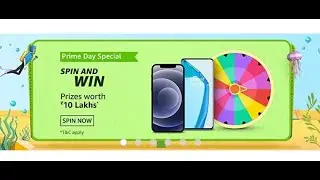 Amazon Prime day special spin and win prizes worth 10 lakhs // quiz answers