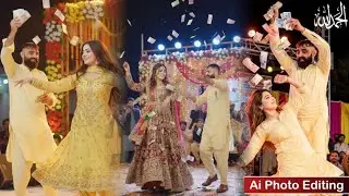 Wedding Dance Par Note Barsaat 💸 | AI Photo Editing | Viral Shaadi Edit 😱
