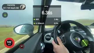 500 Abarth stage3  0-400 (1/4 mile)