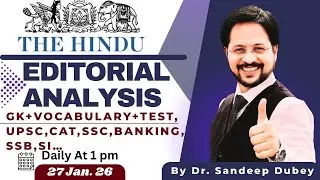 27 Jan Editorial |The Hindu Explained in Hindi | Dr. English Exam Guru | vocabulary | GK