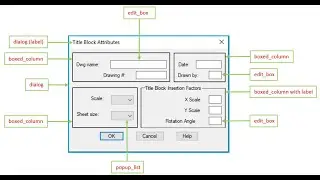How to make Dialog Box (Title Block Attributes) using Visual LISP Editor with AutoCAD