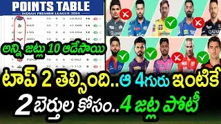 IPL 2024 Playoffs Analysis After 10 Match Completion By Each Team|MI vs KKR Match 51|IPL 2024