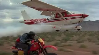 Honda XR 350 vs Plane / Iron Eagle(1986)