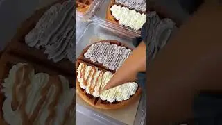 CHOCOLATE OREO AND CARAMEL CREAM WAFFLE SO DELICIOUS!