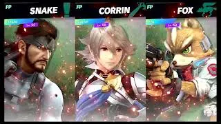Super Smash Bros Ultimate Amiibo Fights EX Snake vs Corrin vs Fox