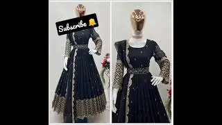 🙂🙂, ##heavy faux georgette with 5mm embroidery work dress.1399₹