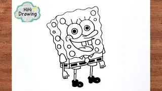 How to Draw Spongebob 🧽 | Easy Drawing Step by Step