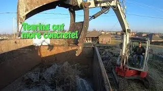 Tearing Out Concrete And Brush With The Takeuchi TB153fr