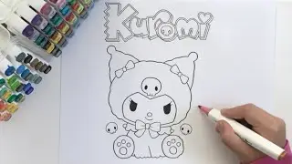 🎀 Kawaii Kuromi  ASMR Coloring | Relaxing Pink Vibes & Cute Aesthetic🌸