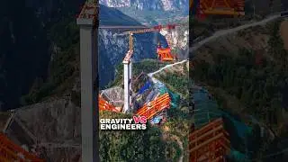 409M DROP! China&rsquo;s Double-Arch Bridge Begins Rising | LIUCHEHE MEGA Project #civilengineering