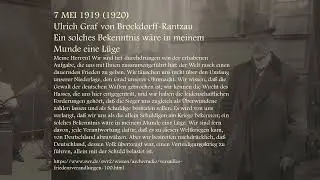 1919 7 mei  (opgenomen in 1920). Ulrich Graf von Brockdorff-Rantzau. Eine L&uuml;ge.