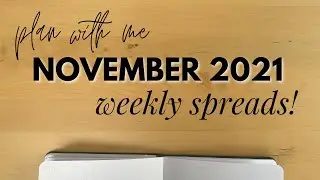 November 2021 Bullet Journal Weekly Spreads | PLAN WITH ME // BuJo Setup (autumn leaves theme)