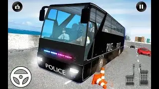 US Police Bus Parking Simulator | New Rescue City Bus Parking Android GamePlay | By Game Crazy