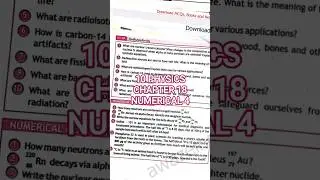 Numerical 4 Solved Class 10 Physics chapter 18 Radioactivity #class10 #physics #physicsnumericals