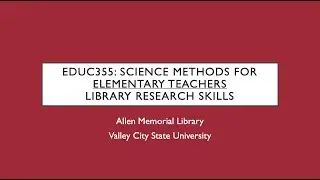 Library Research Skills Education 355