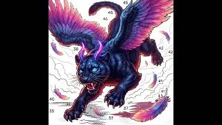 Winged Panther #video #panther #wings #fantasy #beast #painting 