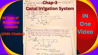 Chap-3 | Canal Irrigation System| Irrigation| Numerical All Type Covered| 2081 Chaitra|IOE| TU|  PU