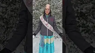 Playing in the snow with Jr. Miss Cherokee! ❄️☃️🤍