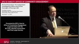 Richard Rosenthal: The Independent Investigations Office and Civilian Oversight of Policing in BC