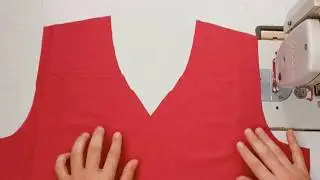 How to sew a V-neck in a very simple way for beginners