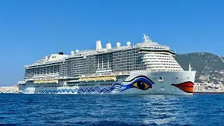 AIDAcosma Cruise Ship Departing Gibraltar