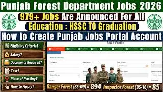 Punjab Forest Department Jobs 2026 Online Apply | Physical Standards, Salary & Recruitment Details