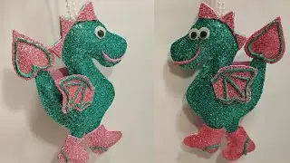 НОВОГОДНИЕ ДРАКОНЧИКИ 3D ИЗ ФОМА своими руками.ОЧЕНЬ ПРОСТОЙ СПОСОБ ИЗГОТОВЛЕНИЯ дракона diy DRAGON🐉