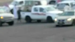 طرد وصدم دورية مرور في ساحة تفحيط بالطائف